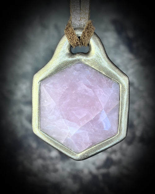 Unique Rose Quartz Star of David Necklace – Handcrafted talisman offering love, peace, and connection, the perfect gift to elevate spirits this holiday season.